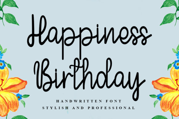 Happiness Birthday Font for Polished Branding