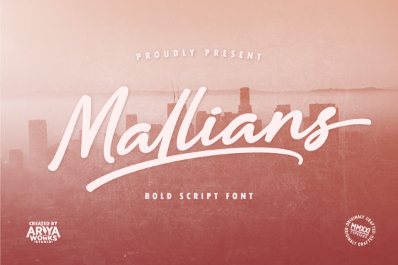Mallians: A Sweet, Paint-Brushed Script Font for Joyful Branding