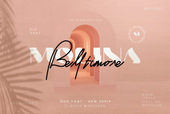 Molina: A Dual-Tone Serif + Script Font That Earns Its Space
