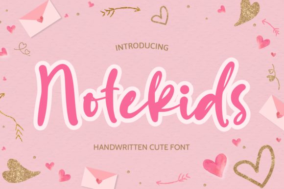 Notekids: A Script Font for Creative Projects