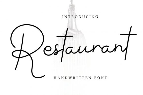 Restaurant Font for Web Design Projects