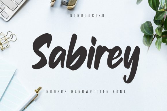 Sabirey: A Handwritten Font for Modern Editorial Design